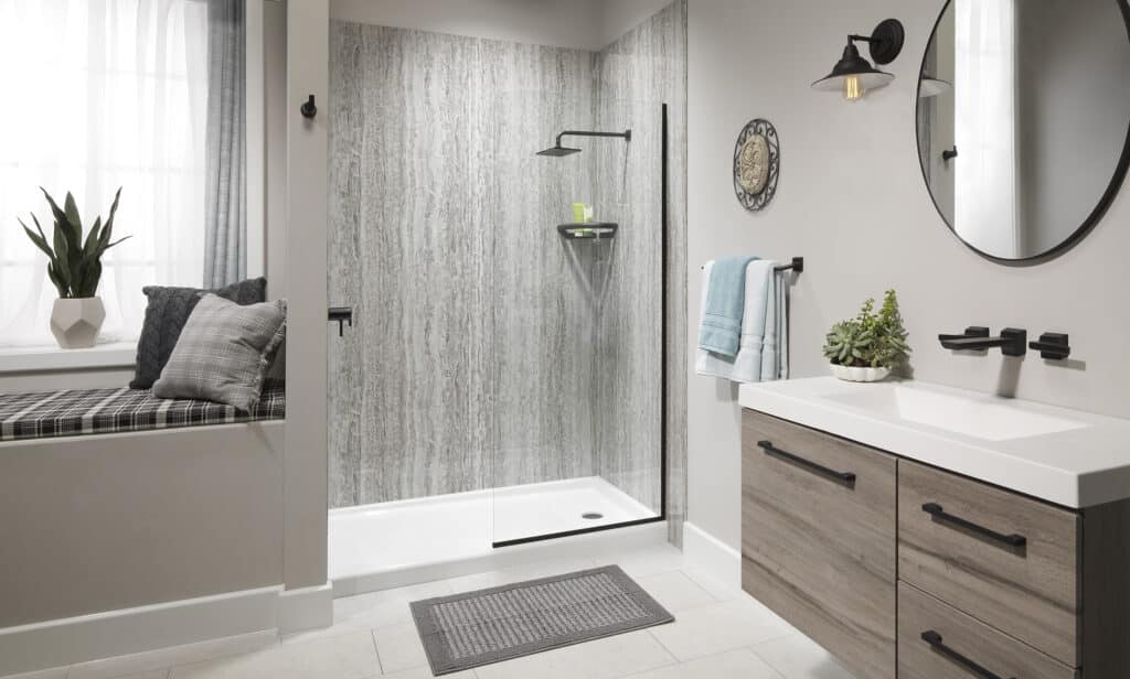 prime quartz walk in shower with glass