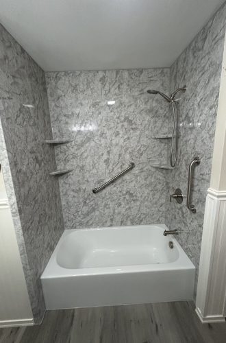 bathtub with glossy marble acrylic wall panel berlin ct